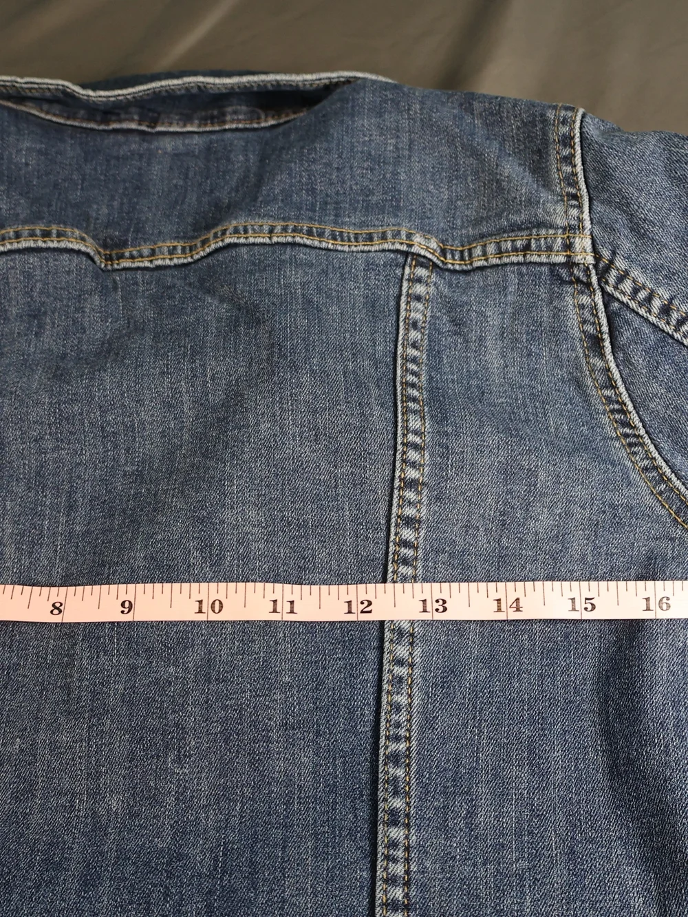 Levi's Blue Denim Trucker Jacket with Red Tab #FEODZR - Picture 6 of 8